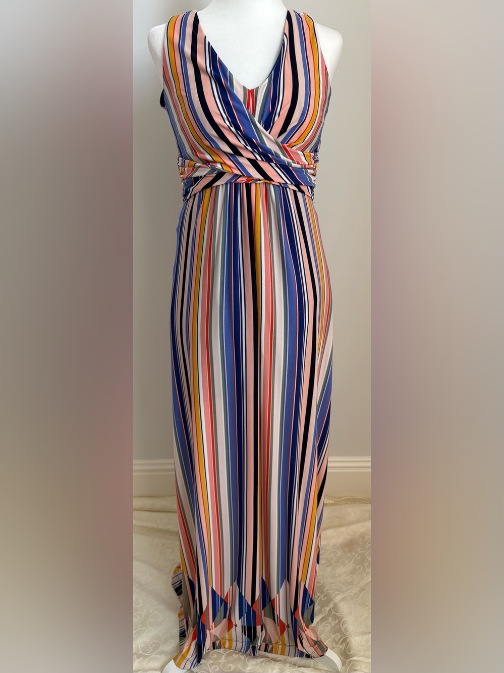 Jessica Simpson, Multi-Color Striped Maxi Dress